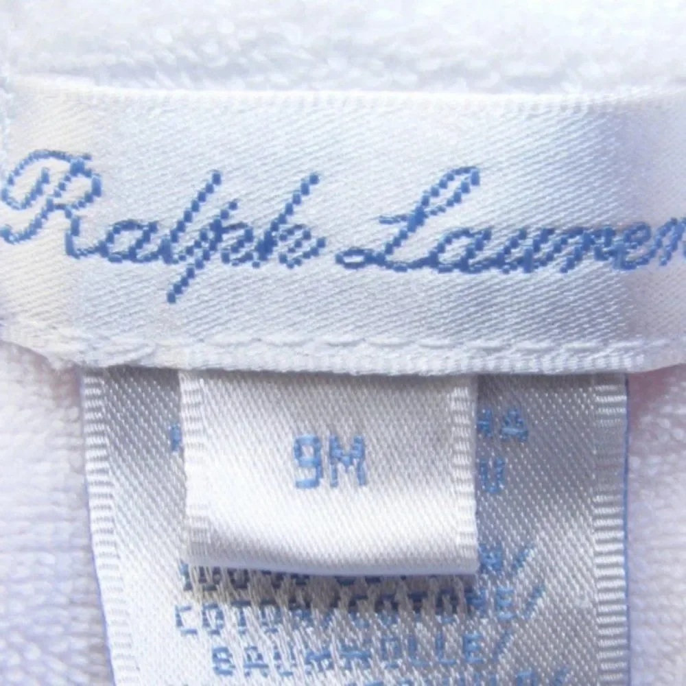RALPH LAUREN 9M Hoodie, RL & Co, Pink Stripes/White Terry, Zipper, Pockets